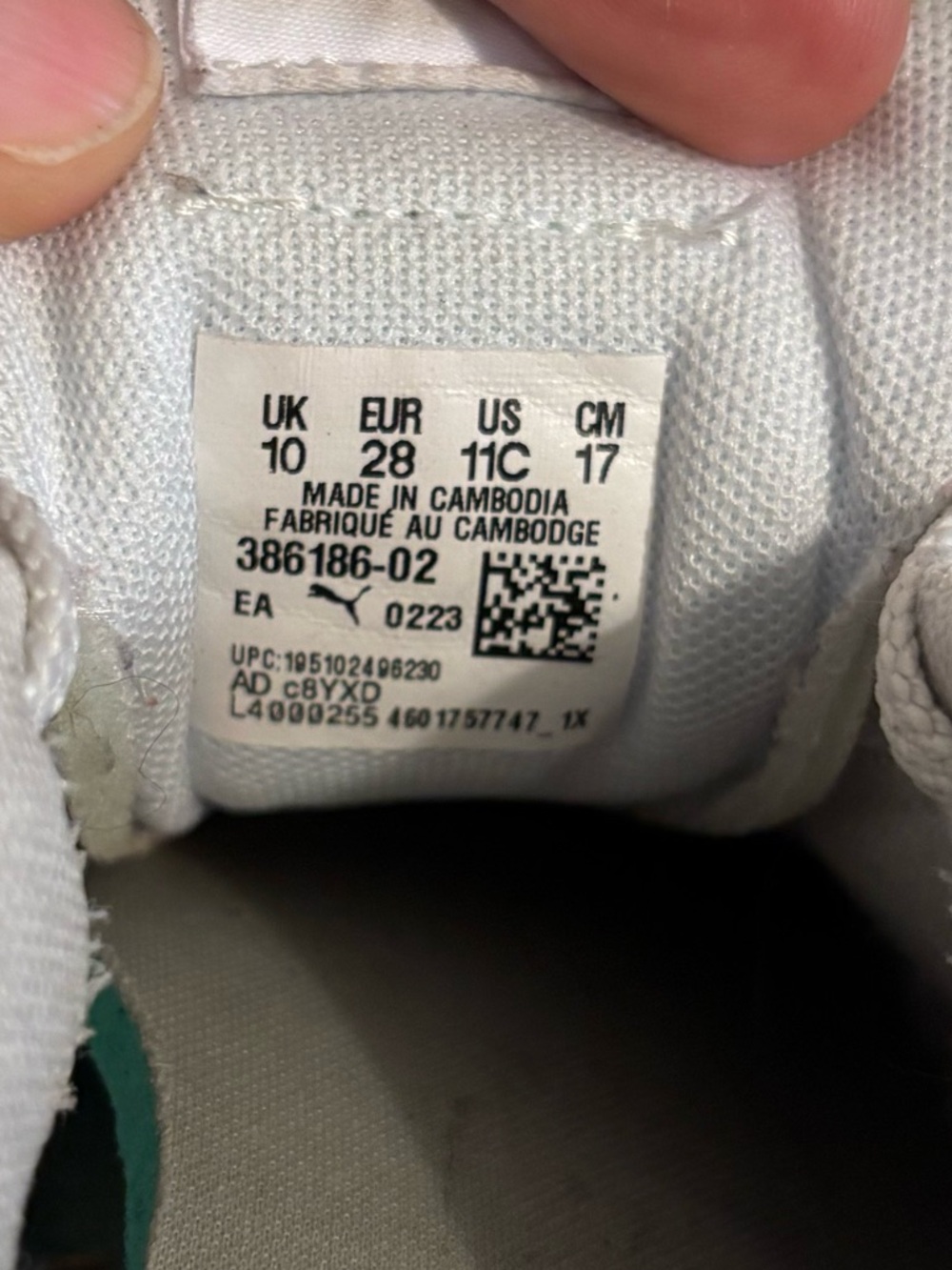 Puma Classic White tennis shoes 11C - Picture 5 of 6